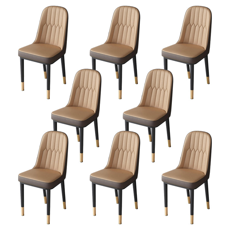 Metal de la cocina del estilo nórdico que cena la silla Parsons que cena la silla lateral sin brazos