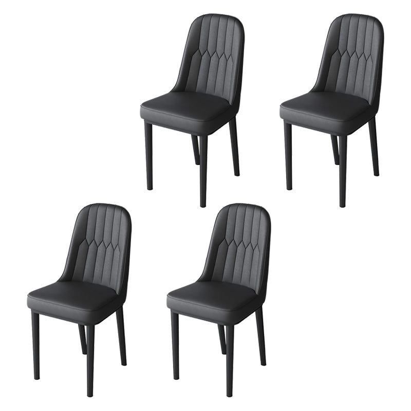 Metal de la cocina del estilo nórdico que cena la silla Parsons que cena la silla lateral sin brazos
