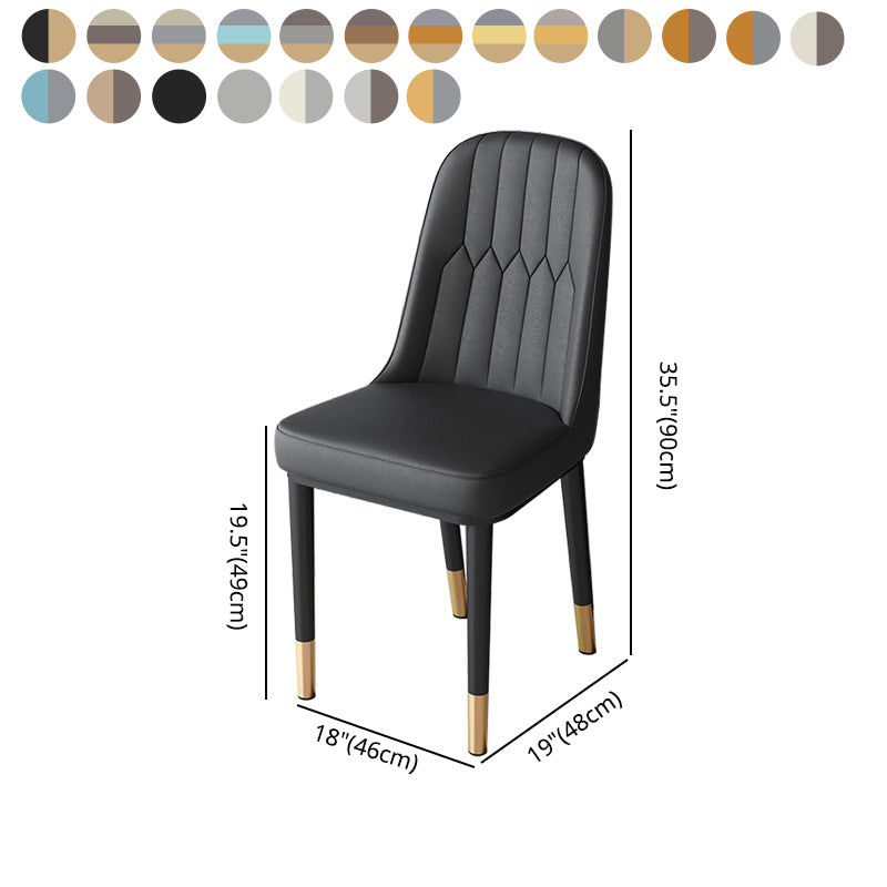 Metal de la cocina del estilo nórdico que cena la silla Parsons que cena la silla lateral sin brazos