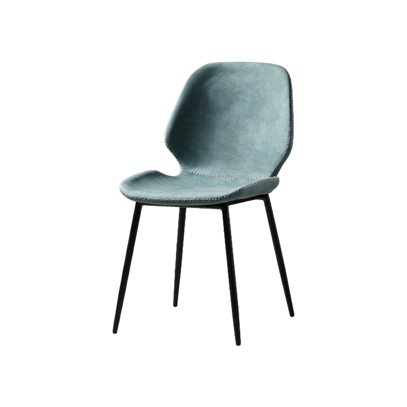 Comedor Silla de comedor industrial Wingback Sillas laterales sin brazos de metal