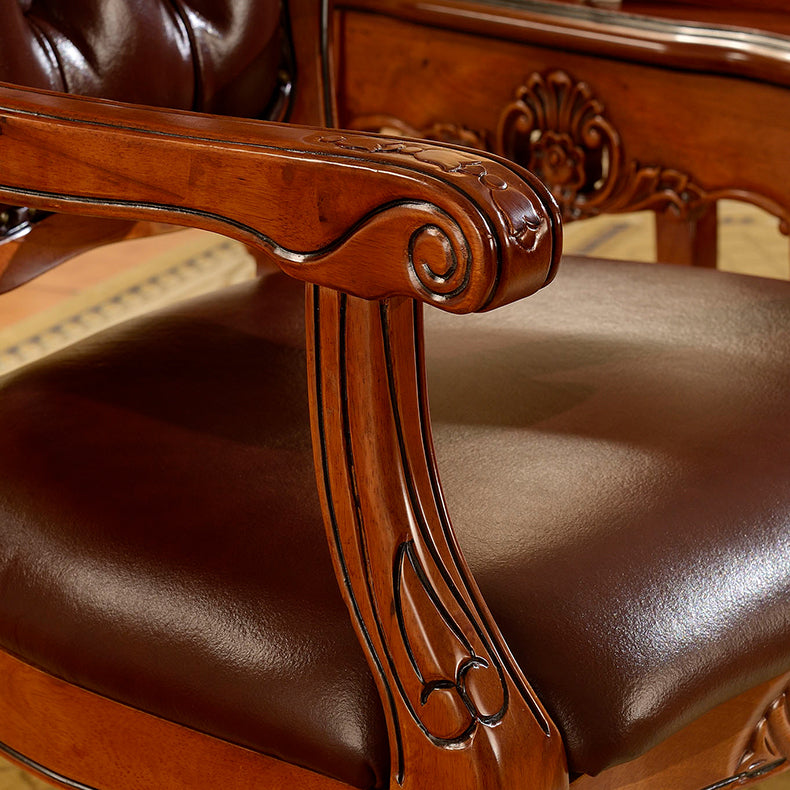 Sillas de madera de caucho estilo escandinavo, sillón con respaldo abierto para cocina (juego de 2)