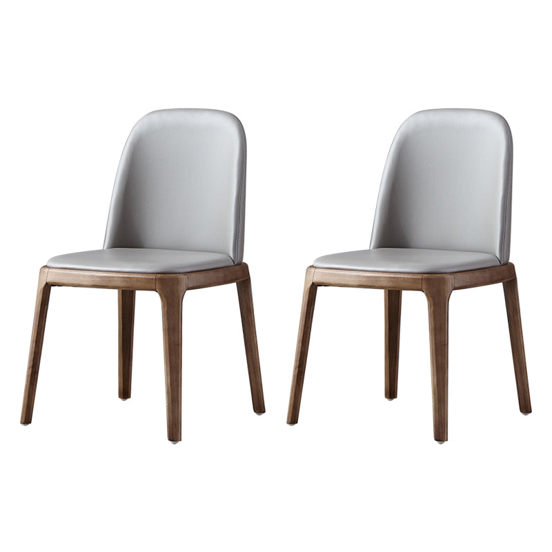 Silla auxiliar industrial de cuero para el hogar, silla de comedor Parsons con acabado mate (juego de 2)