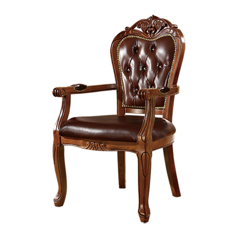 Scandinavian Style Oak Wood Chair Kitchen Dining Solid Back Arm Chairs