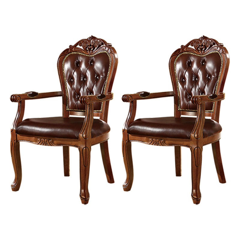 Scandinavian Style Oak Wood Chair Kitchen Dining Solid Back Arm Chairs