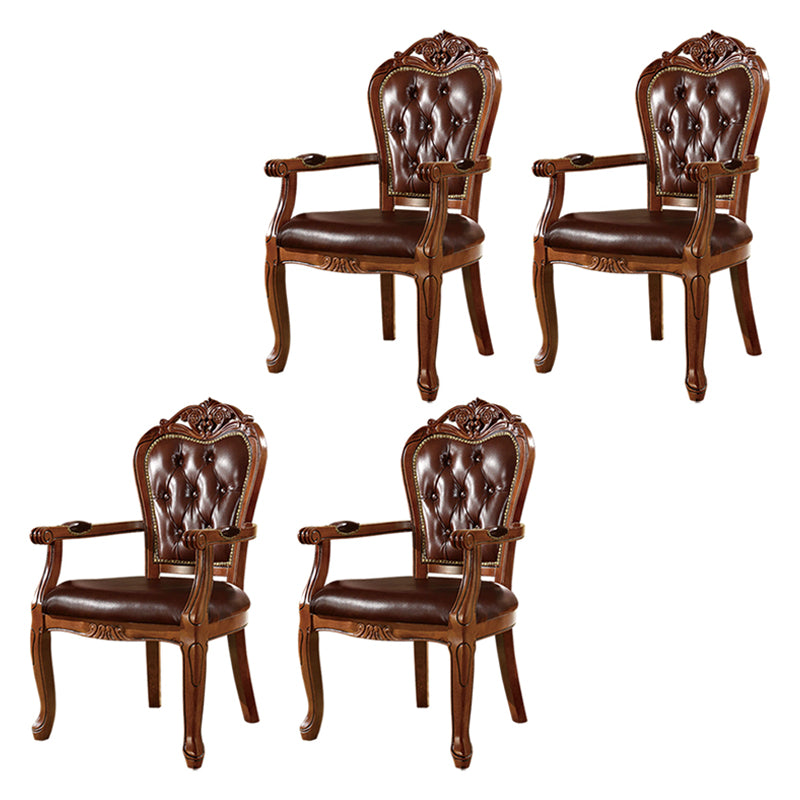 Scandinavian Style Oak Wood Chair Kitchen Dining Solid Back Arm Chairs