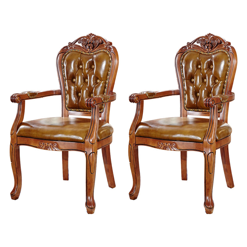 Scandinavian Style Oak Wood Chair Kitchen Dining Solid Back Arm Chairs