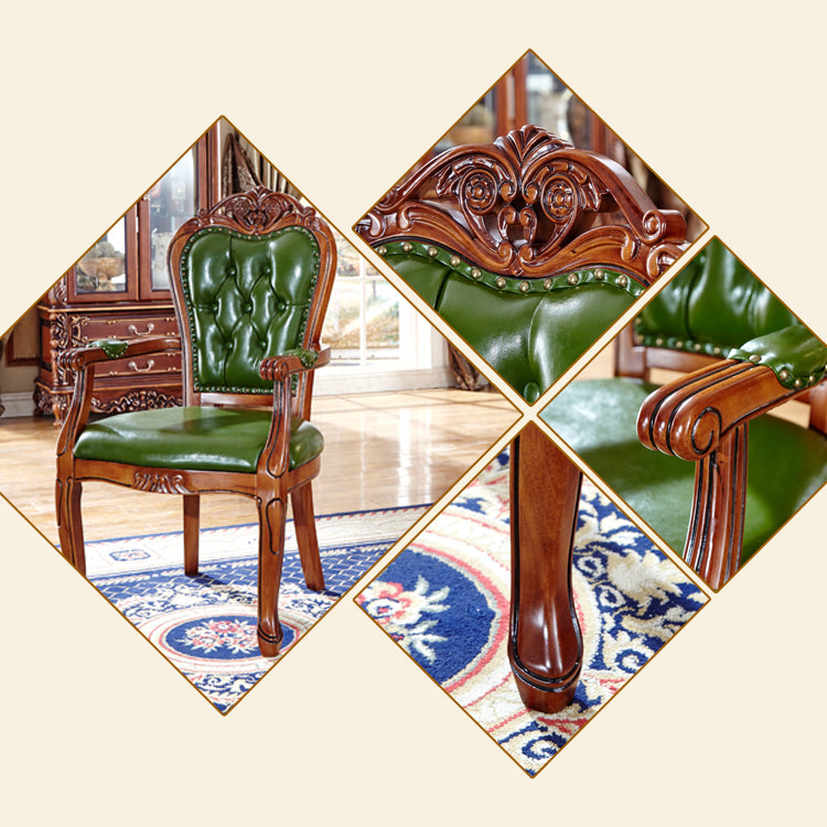 Scandinavian Style Oak Wood Chair Kitchen Dining Solid Back Arm Chairs