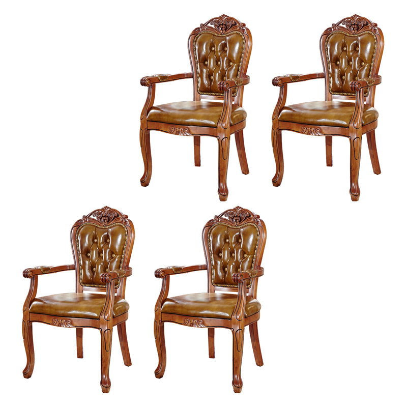 Scandinavian Style Oak Wood Chair Kitchen Dining Solid Back Arm Chairs