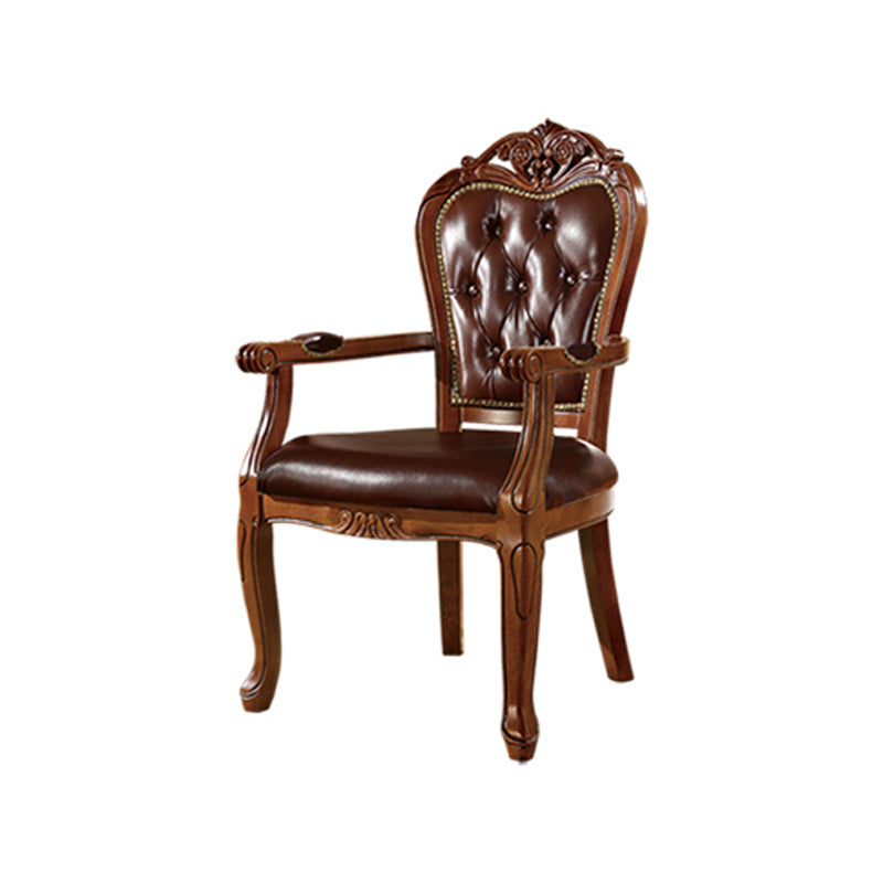 Scandinavian Style Oak Wood Chair Kitchen Dining Solid Back Arm Chairs