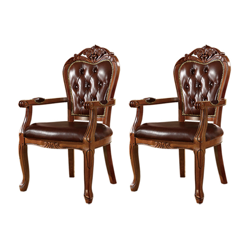 Scandinavian Style Oak Wood Chair Kitchen Dining Solid Back Arm Chairs