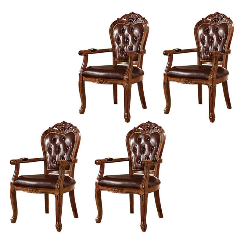 Scandinavian Style Oak Wood Chair Kitchen Dining Solid Back Arm Chairs