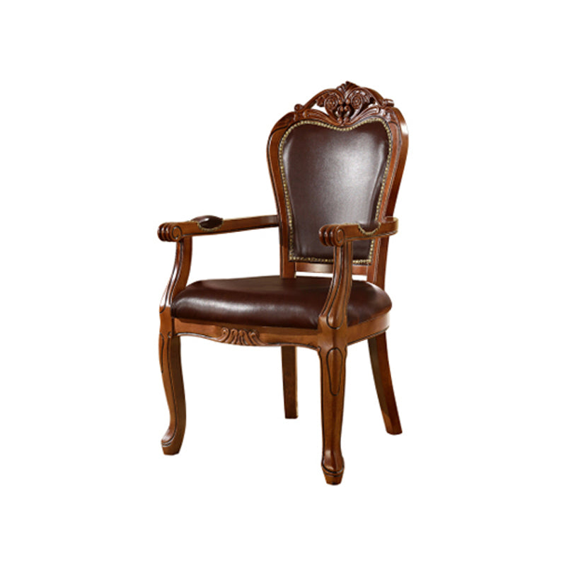 Scandinavian Style Oak Wood Chair Kitchen Dining Solid Back Arm Chairs