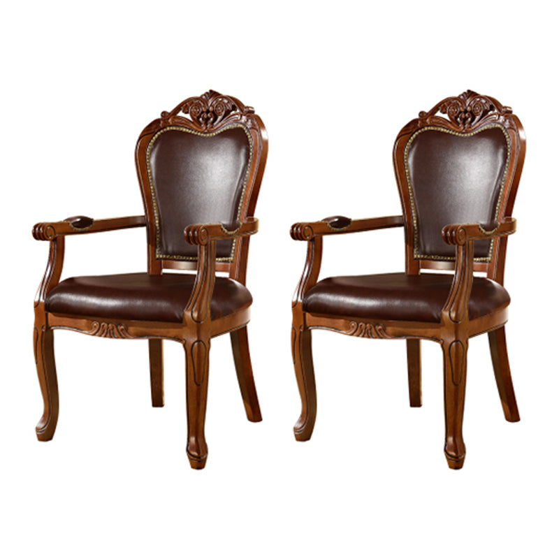 Scandinavian Style Oak Wood Chair Kitchen Dining Solid Back Arm Chairs