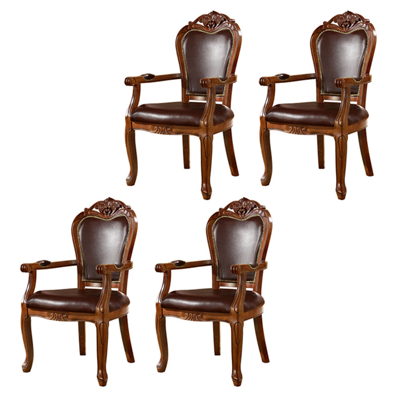 Scandinavian Style Oak Wood Chair Kitchen Dining Solid Back Arm Chairs