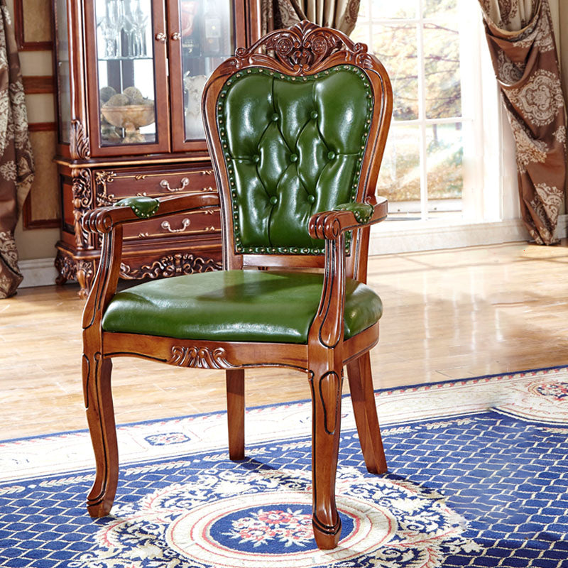 Scandinavian Style Oak Wood Chair Kitchen Dining Solid Back Arm Chairs