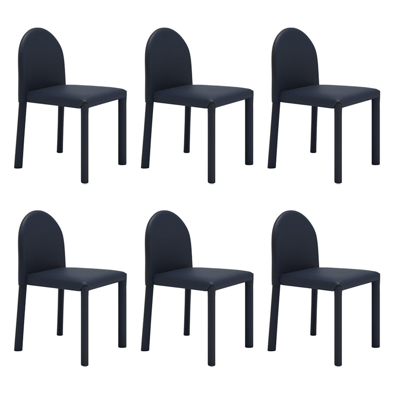 Silla de comedor de estilo moderno Silla auxiliar de cocina sin brazos con patas de metal