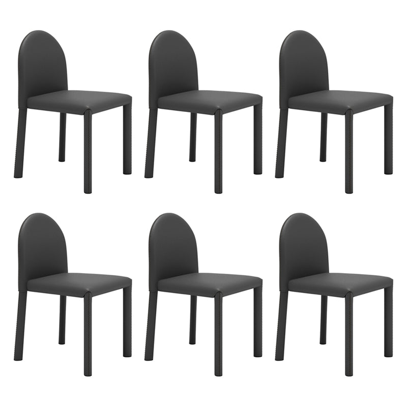 Silla de comedor de estilo moderno Silla auxiliar de cocina sin brazos con patas de metal