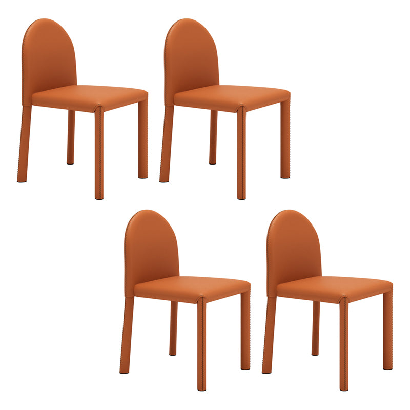 Silla de comedor de estilo moderno Silla auxiliar de cocina sin brazos con patas de metal