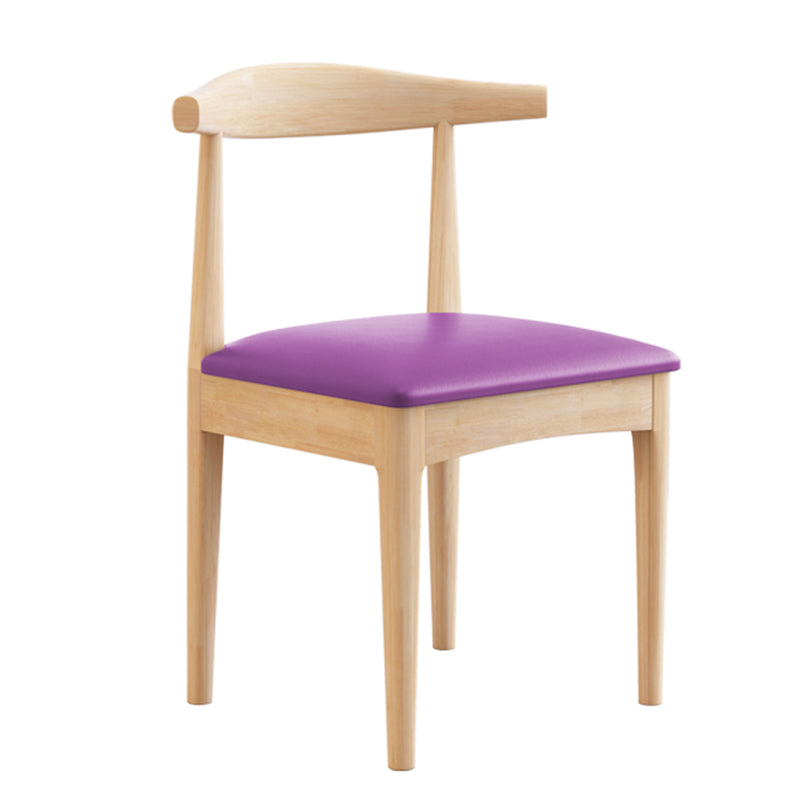 Silla lateral interior de estilo tradicional, silla de comedor individual tapizada con respaldo abierto
