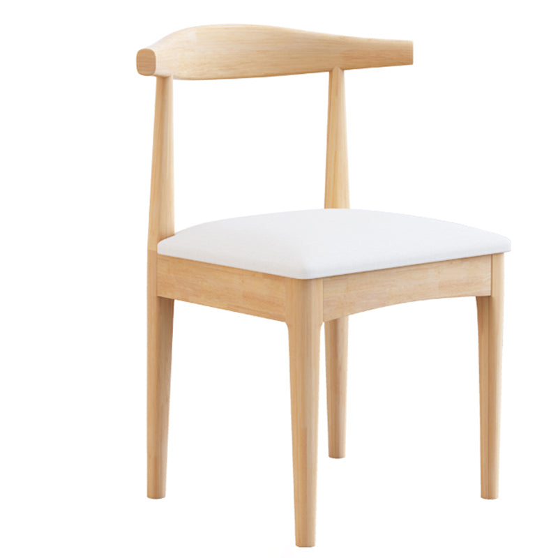 Silla lateral interior de estilo tradicional, silla de comedor individual tapizada con respaldo abierto