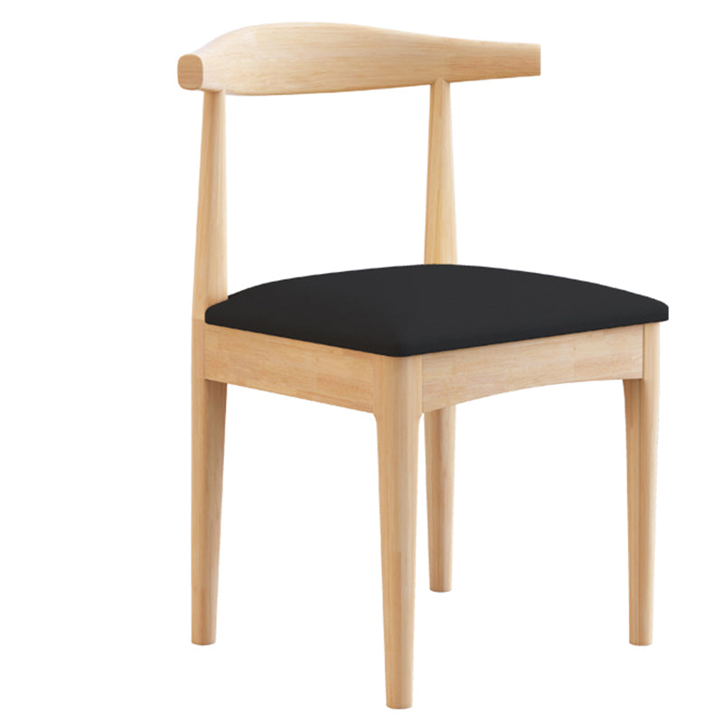 Silla lateral interior de estilo tradicional, silla de comedor individual tapizada con respaldo abierto