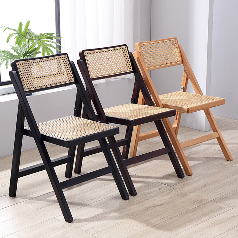 Silla de comedor de madera envejecida estilo rural, respaldo abierto sin brazos, silla lateral de comedor