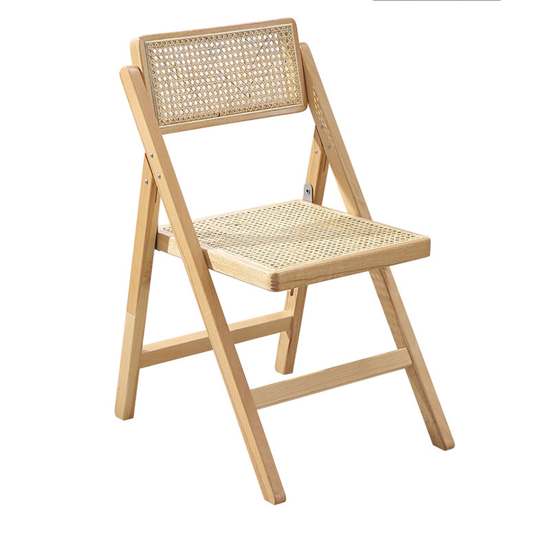 Silla de comedor de madera envejecida estilo rural, respaldo abierto sin brazos, silla lateral de comedor