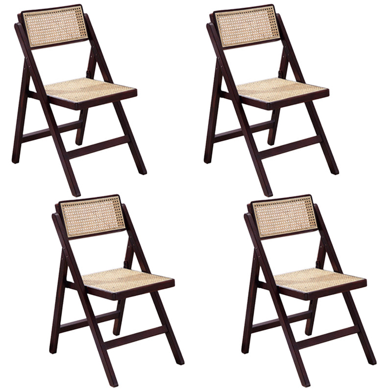 Silla de comedor de madera envejecida estilo rural, respaldo abierto sin brazos, silla lateral de comedor