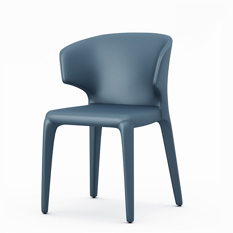 Chaise de bras de style de style ouule en cuir finition mate à manger simple