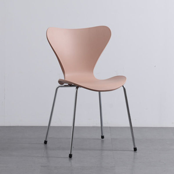 Plástico de estilo industrial que cena la parte posterior sólida de la silla sin brazos que cena la silla lateral