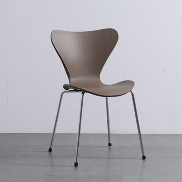 Plástico de estilo industrial que cena la parte posterior sólida de la silla sin brazos que cena la silla lateral