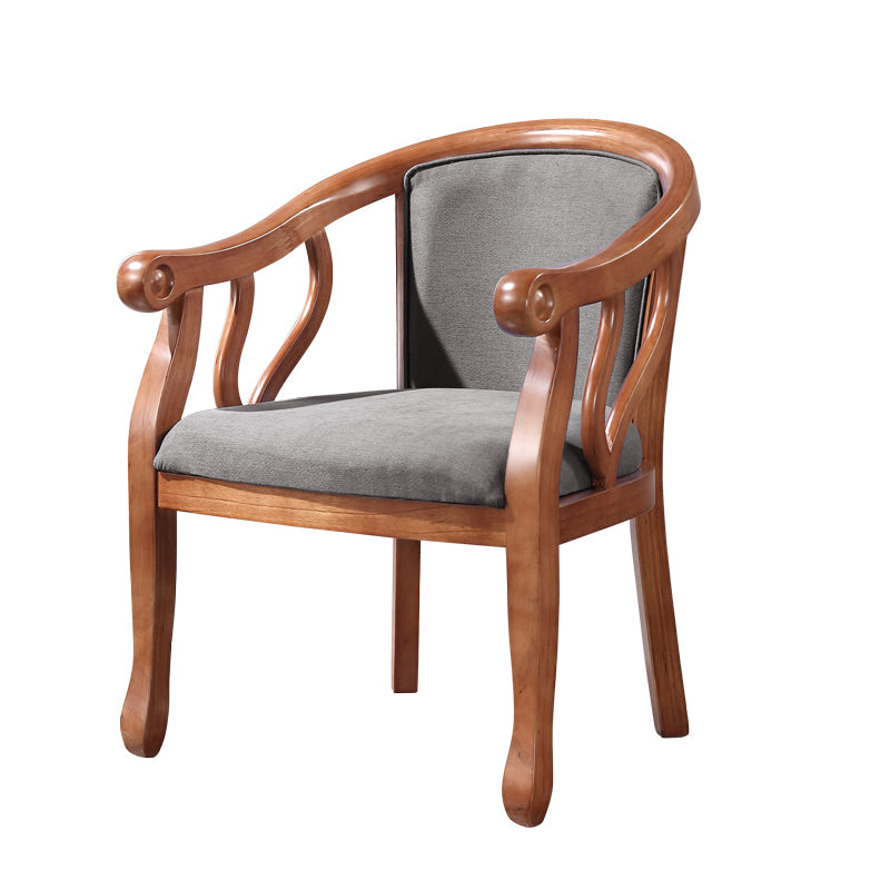 Juego de sillas tradicionales de madera de fresno, sillas de comedor de cocina con brazo trasero sólido