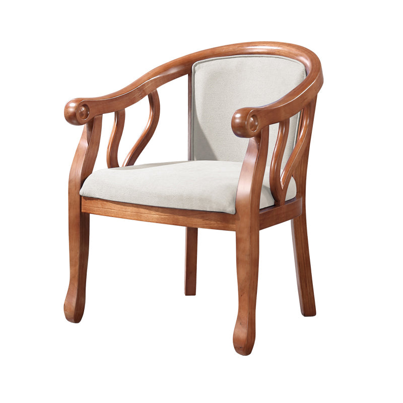 Juego de sillas tradicionales de madera de fresno, sillas de comedor de cocina con brazo trasero sólido