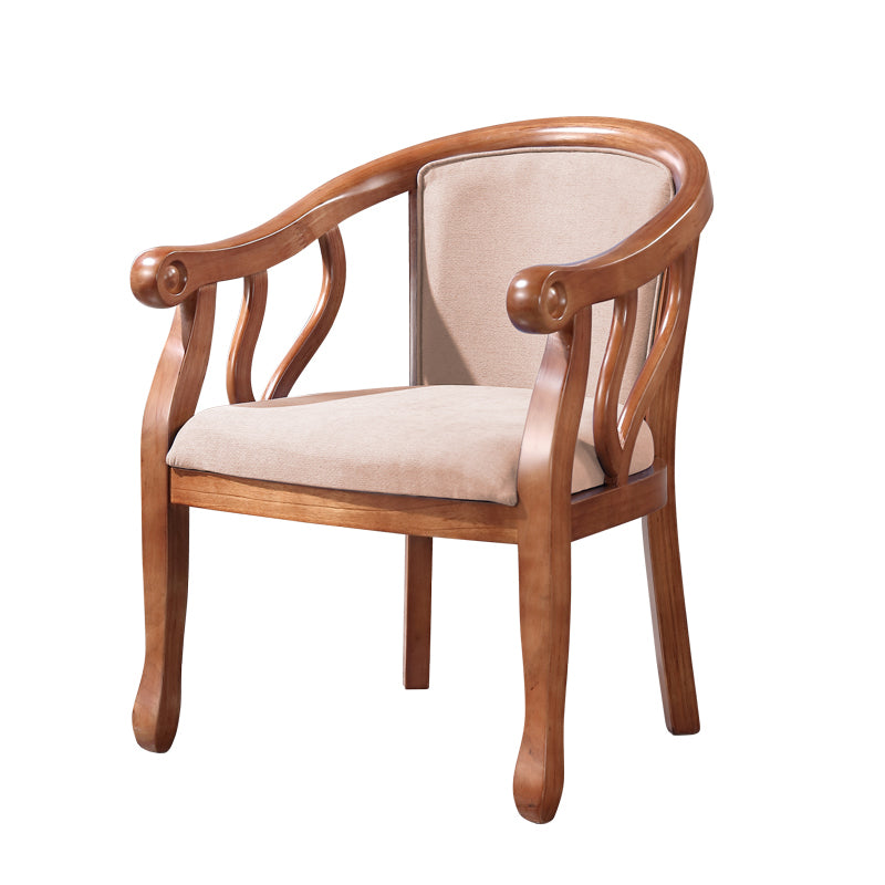 Juego de sillas tradicionales de madera de fresno, sillas de comedor de cocina con brazo trasero sólido