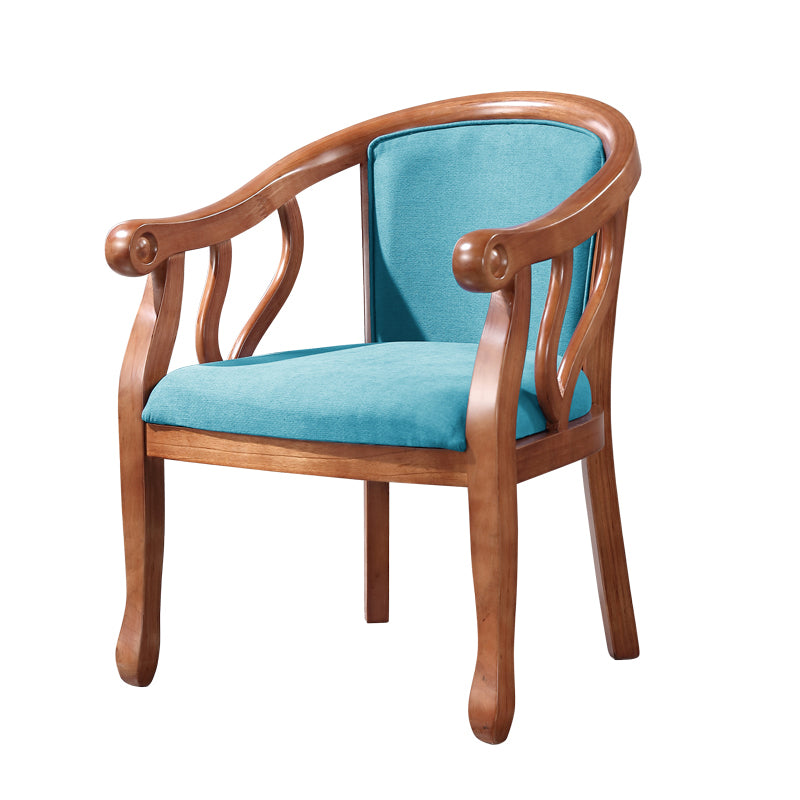 Juego de sillas tradicionales de madera de fresno, sillas de comedor de cocina con brazo trasero sólido