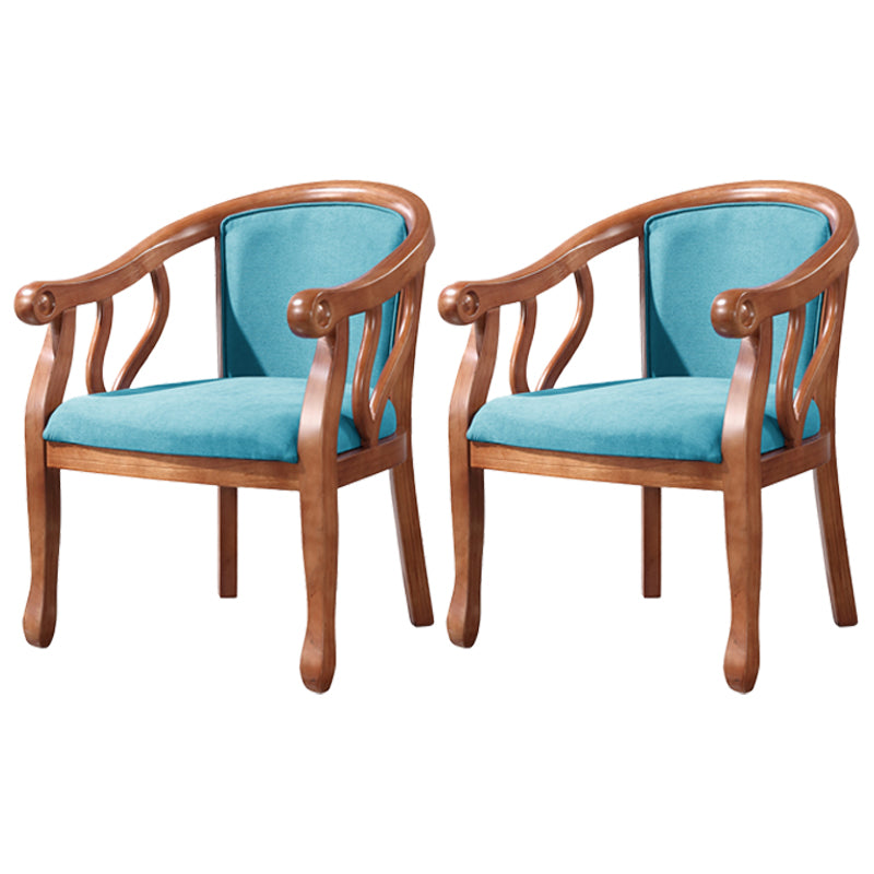 Juego de sillas tradicionales de madera de fresno, sillas de comedor de cocina con brazo trasero sólido