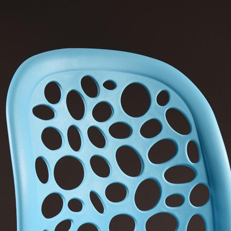Silla de comedor de plástico de estilo moderno, silla auxiliar de comedor sin brazos para cocina (juego de 4)
