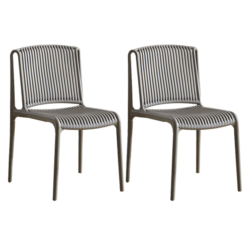 Silla de comedor de plástico de estilo nórdico, silla lateral de comedor sin brazos para cocina