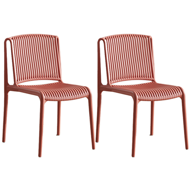 Silla de comedor de plástico de estilo nórdico, silla lateral de comedor sin brazos para cocina