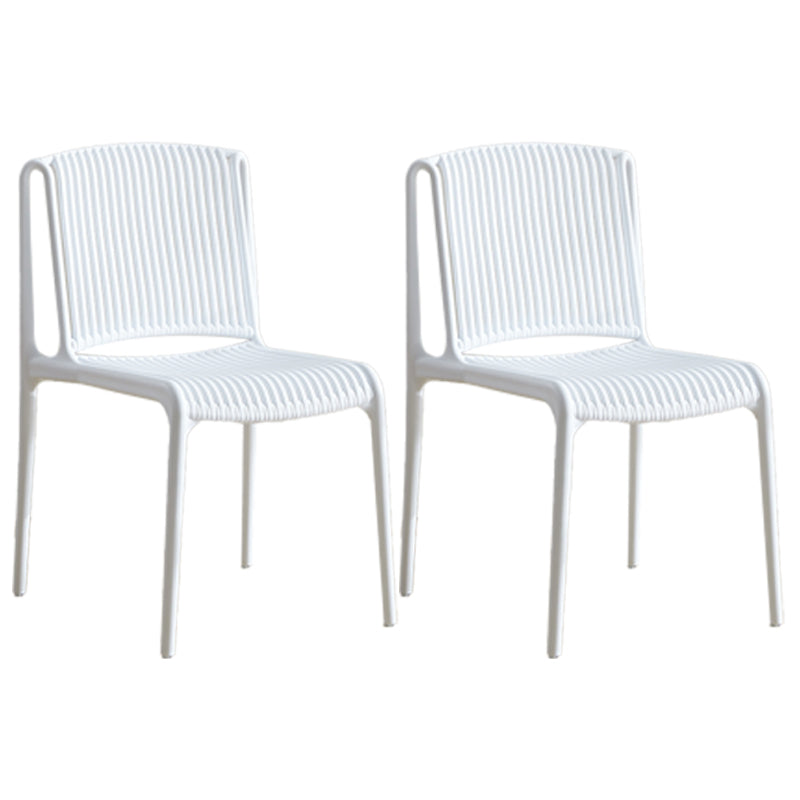 Silla de comedor de plástico de estilo nórdico, silla lateral de comedor sin brazos para cocina