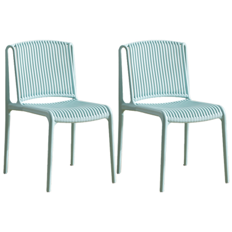 Silla de comedor de plástico de estilo nórdico, silla lateral de comedor sin brazos para cocina