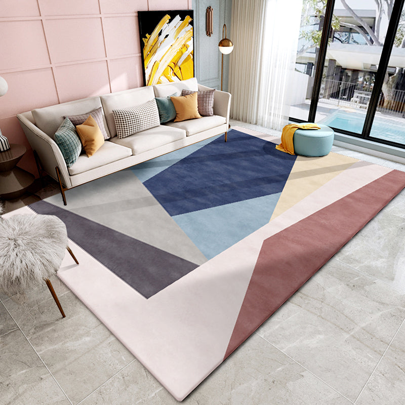 Moderner Wohnzimmer Teppich Geometrisches Muster Polyester Fläche Teppich nicht rutschfest