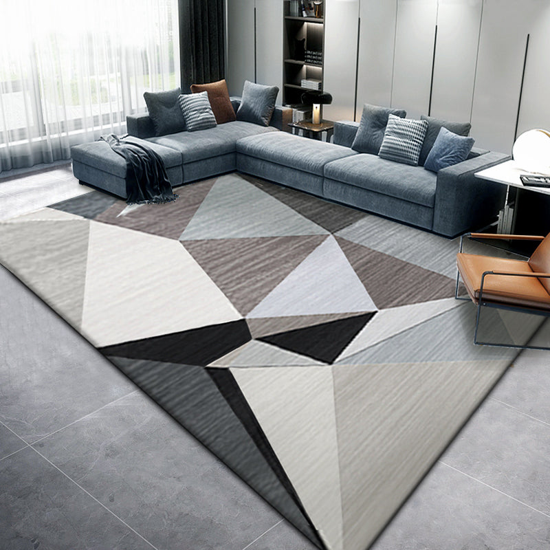 Moderner Wohnzimmer Teppich Geometrisches Muster Polyester Fläche Teppich nicht rutschfest