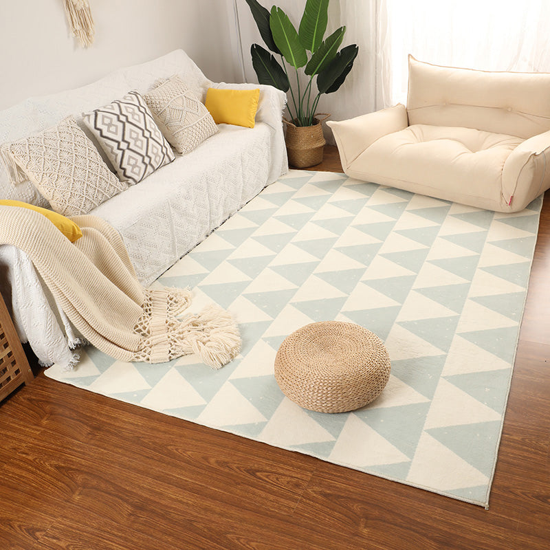 Fancy Yellow Carpet Geometric Print Polyester Area Rug Anti-Slip Area Rug for Home Decor