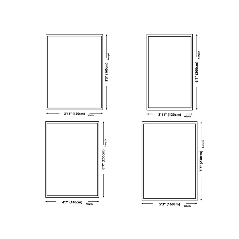 Stylish Modern Rug Contrast Color Polyester Area Rug Anti-Slip Easy Care Rug for Bedroom