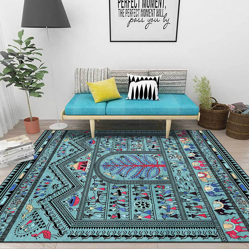 Fancy Tiger Print Rug Modern Polyester Area Rug Stain Resistant Rug for Drawing Room