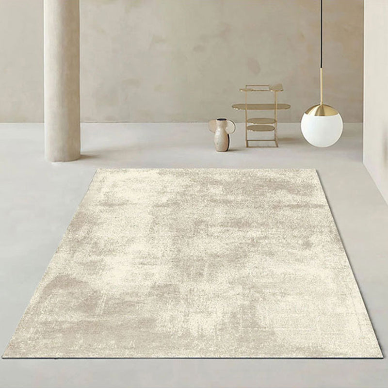 Tapis gris moderne Géométrique Imprimez en polyester tapis lavable antidérapant pour salon