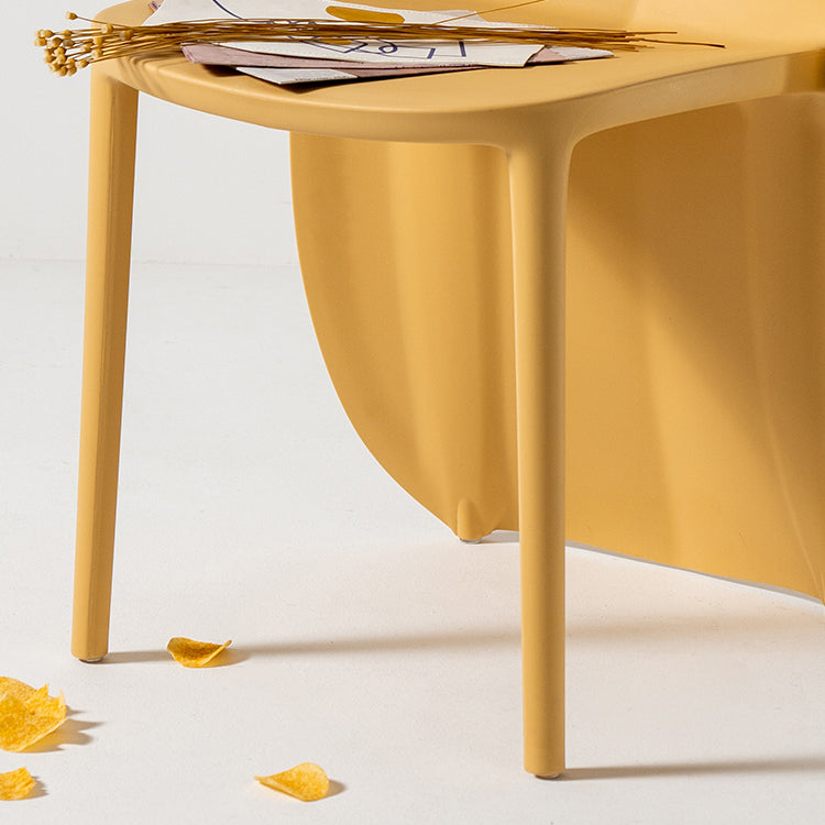Silla de comedor de plástico de estilo nórdico, sillas laterales sin brazos para cocina (juego de 2)