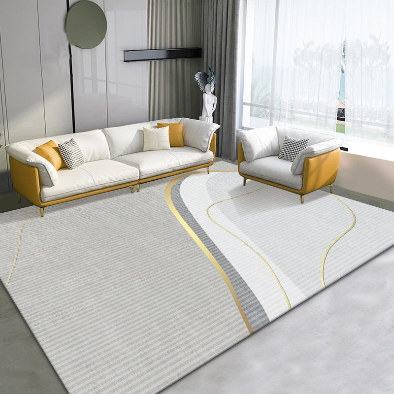 Blau moderne Teppichfarbe Block Polyester Fläche Teppichfleckfest Teppich für Wohnkultur