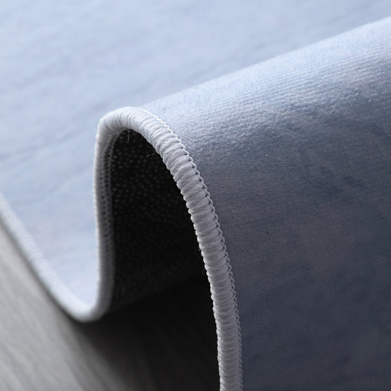 Rapis de zone moderne noir tapis lavable de couleur de couleur polyester pour décoration intérieure